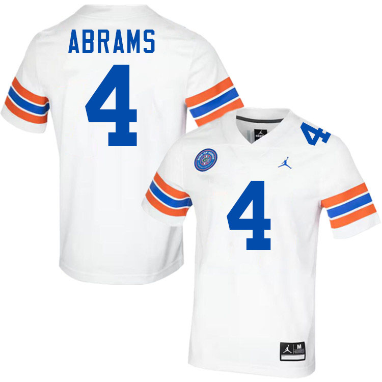 #4 TJ Abrams Gators Jersey,Florida Gators College Football Jerseys Stitched-Throwback White